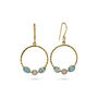 Gold Vermeil Multi Gemstone Hoop Earrings, thumbnail 4 of 5