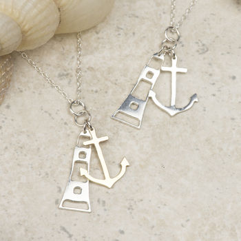 Lighthouse And Anchor Charm Necklace, 4 of 7