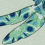 Dragonfly Tile Aqua, thumbnail 4 of 12