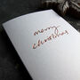 Merry Christmas Hand Foiled Luxury Card, thumbnail 2 of 3