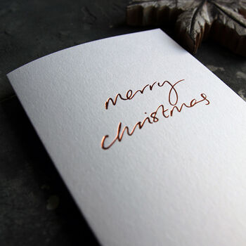 Merry Christmas Hand Foiled Luxury Card, 2 of 3