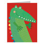 Mini Colourful Crocodile Greetings Card, thumbnail 2 of 5