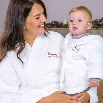 Personalised Embroidered Winter Family Bathrobe Set, 3 of 6