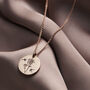Engraved Birth Flower Initials Necklace, thumbnail 4 of 12
