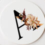 Flower Initial Leather Coaster, thumbnail 2 of 4