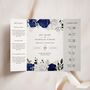 Royal Blue Gatefold Wedding Invitations, thumbnail 1 of 5