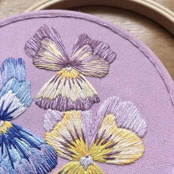 Pansy Floral Embroidery Kit, 6 of 6