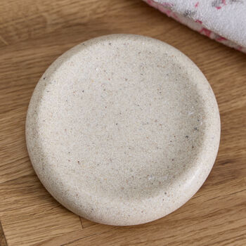 Speckled Beige Ceramic Soap Dish, 4 of 6