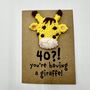 Personalised Age Giraffe Crochet Birthday Card Handmade, thumbnail 8 of 11