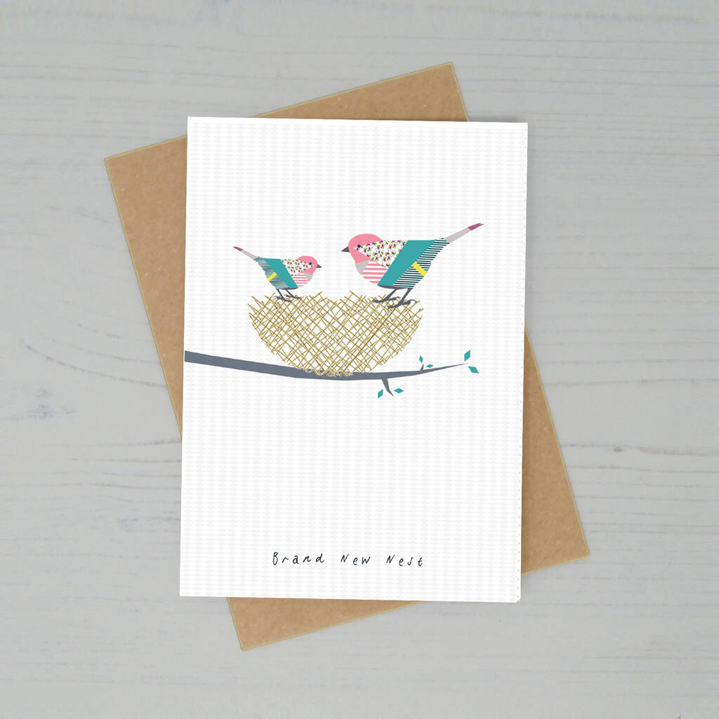 Brand New Nest Greeting Card By Lucy Alice Designs