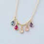 Family Birthstone Necklace With Teardrop Crystals, thumbnail 3 of 6