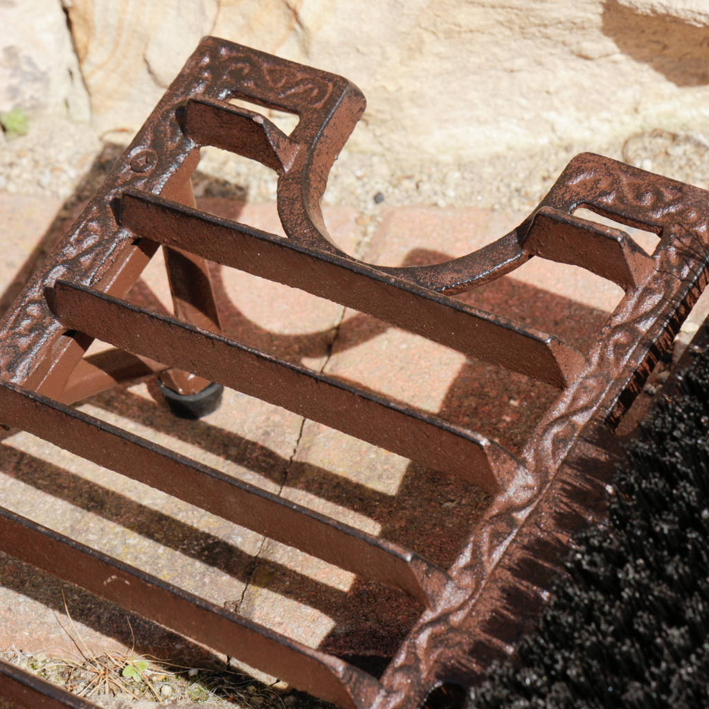 free standing cast iron boot brush and shoe scraper by dibor