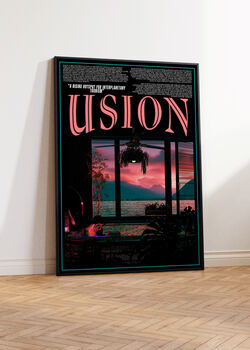 Fiction Vaporwave Travel Poster, 4 of 7