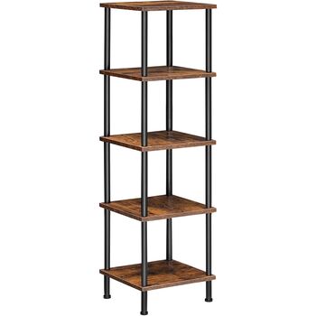 Five Tier Tall Narrow Open Shelving Unit Storage Rack, 4 of 9