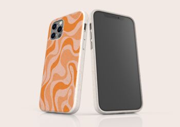 Orange Marble Eco Friendly, Biodegradable Phone Case, 5 of 8