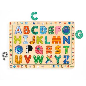 Wooden Lift Out Alphabet Puzzle, 3 of 4
