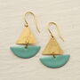 Seafoam Sailing Boat Earrings, thumbnail 1 of 4