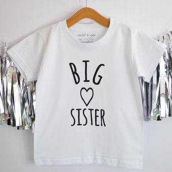 'Big Sister Heart' Announcement T Shirt, 2 of 6