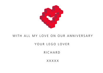 Personalised Lover's Building Block Card, 2 of 2