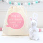 Pull Down Baby Unicorn Toy And Personalised Bag, thumbnail 1 of 5