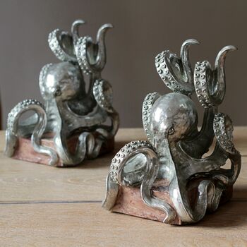 Octopus Bookends In Gold And Silver, 6 of 7