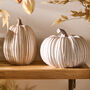 White And Gold Pumpkin Decoration, thumbnail 1 of 4