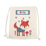 Personalised Playful Fox Cotton Nursery Bag, thumbnail 4 of 4