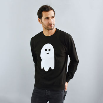 Ghost Unisex Halloween Sweatshirt Jumper, 3 of 7