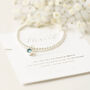 Sterling Silver March Birthstone Bracelet, thumbnail 5 of 7