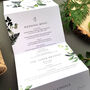 Leafy Wedding Invitation Sample, thumbnail 5 of 8