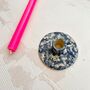 Blue Ceramic Round Candle Stick Holder, thumbnail 2 of 4