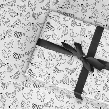 Chicken Wrapping Paper Roll Or Folded Mono, 4 of 4