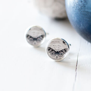 Black And White Butterfly Cufflinks, 7 of 9