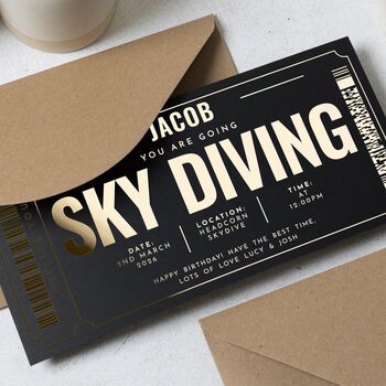 Personalised Skydiving Birthday Gift Voucher, 5 of 9