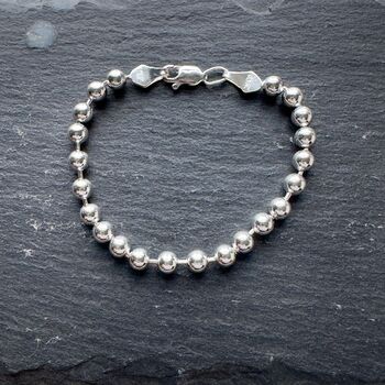 Chunky Sterling Silver Ball Bracelet, 2 of 3