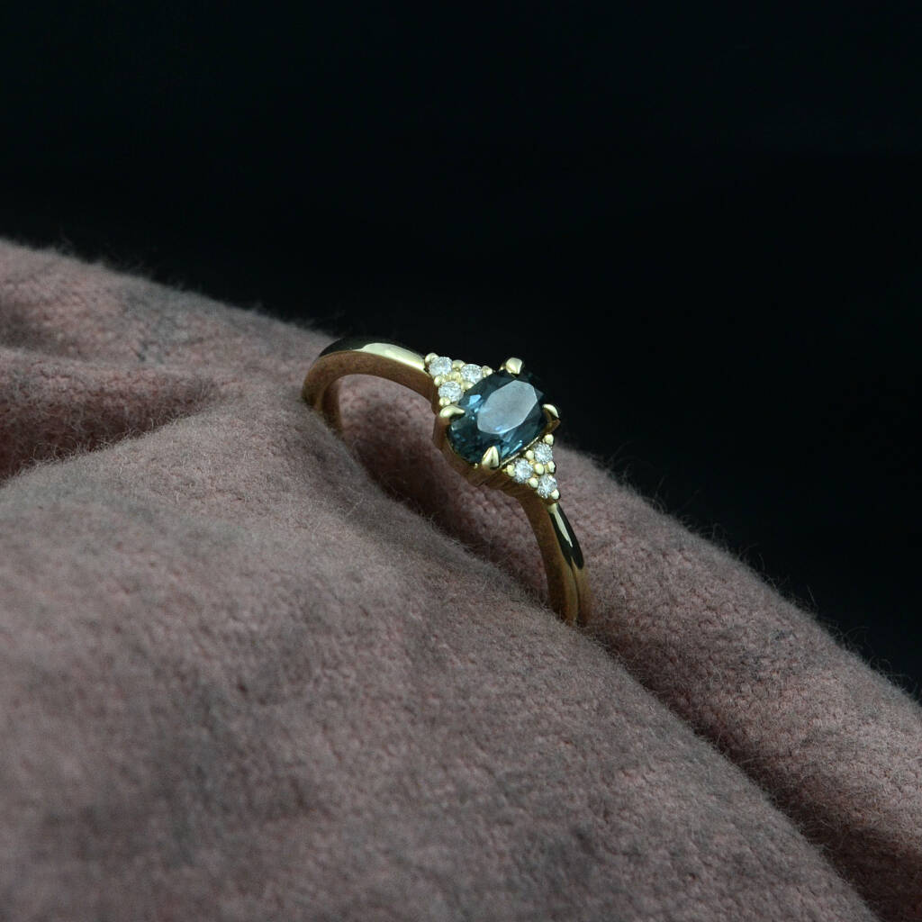 Ethical Sapphire And Diamond Engagement Ring Rosalia By Kiya Corrales