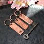 9th Anniversary Copper 'Tag' Keyring. Handmade Anniversary Gift, thumbnail 6 of 9