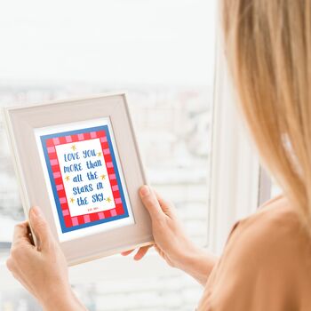 Love You More Than All The Stars In The Sky Personalised Valentine’s Print, 3 of 7