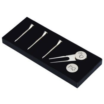 Personalised Silver Plated Golf Tee Gift Set, 2 of 3
