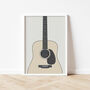 Acoustic Guitar Print | Instrument Music Poster, thumbnail 4 of 8