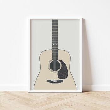 Acoustic Guitar Print | Instrument Music Poster, 4 of 8