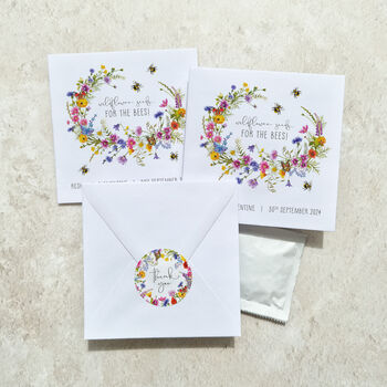 10 Wildflower Seed Packet Wedding Favours For The Bees, 8 of 8