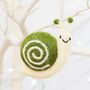 Garden Snail Felt Christmas Tree Decoration, thumbnail 1 of 2