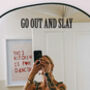 'Go Out And Slay' Door And Mirror Sticker, thumbnail 1 of 3