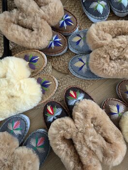 Handmade Sheepskin Moccasins Mix Colors, 5 of 5