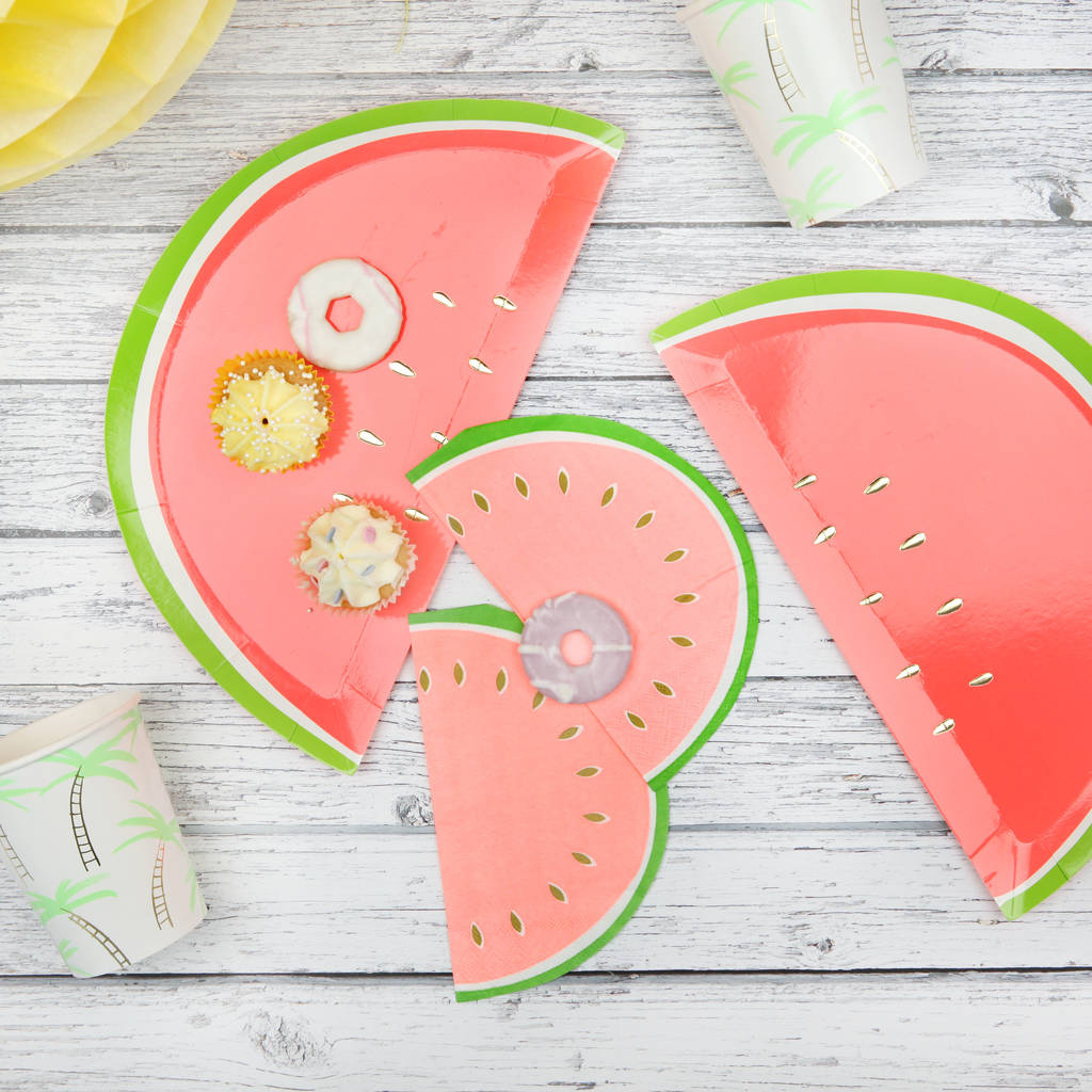 Tropical Watermelon Party Plates By Postbox Party | notonthehighstreet.com