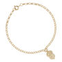 Gold Plated Acorn Bracelet Hadrians Wall Path Symbol, thumbnail 3 of 3