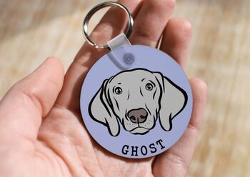 Weimaraner Dog Keyring, 2 of 6