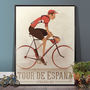 Vintage Style Cyclist Bike Poster, thumbnail 6 of 9