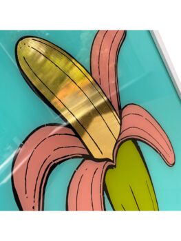 Banana Split, Gold Leaf Reverse Painted On Glass, 5 of 5